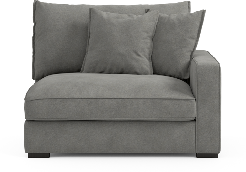 Rossi - 1,5-sits med armstöd höger - Grå