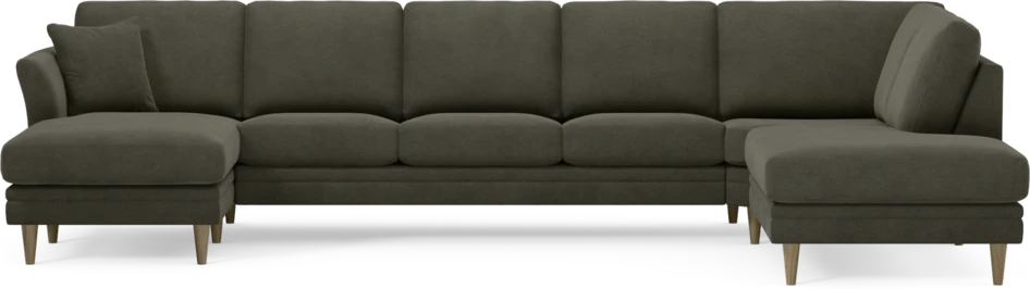 Eden - 3-sits soffa med schäslong vänster och divan höger - Grå