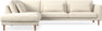 Willow - 3-sits soffa med divan vänster, fast klädsel - Beige