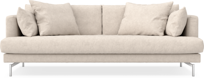 Harper - 3-sits soffa, hel dyna - Vit