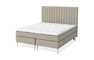 Sense Delux - Kontinentalsäng, dubbelsäng med bäddmadrass Dream Delux vit - Beige