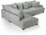 Rossi - 3-sits soffa med divan vänster - Grå