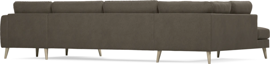 Bridge - 3-sits soffa med divan vänster och schäslong höger - Brun