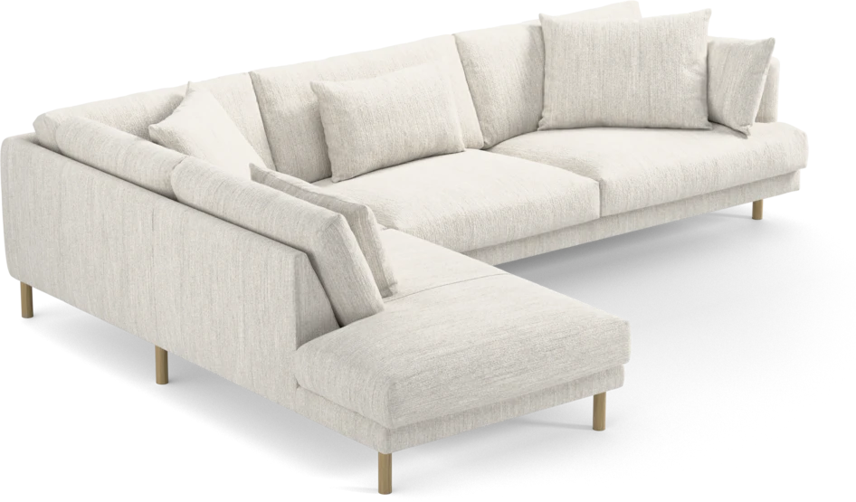 Harper - 3-sits soffa med divan vänster - Vit