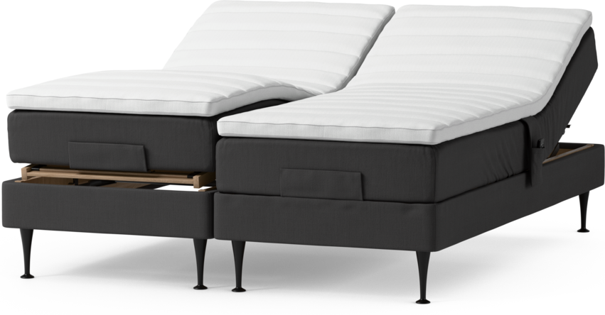 Roma Family - Ställbar säng, dubbelsäng med bäddmadrass, B 160-180