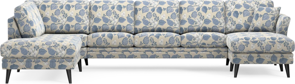 Eden - 3-sits soffa med divan vänster och schäslong höger - Flerfärgad