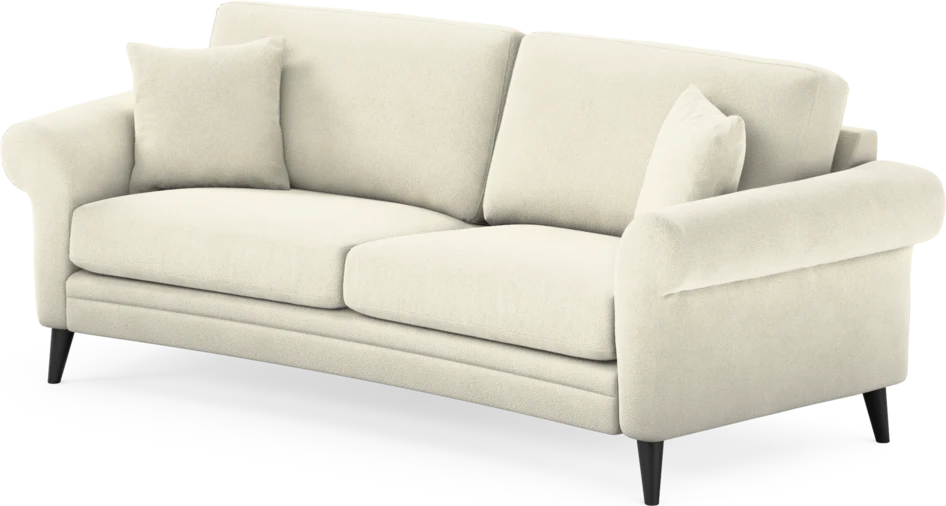 Eden - 2,5-sits soffa svängd - Vit