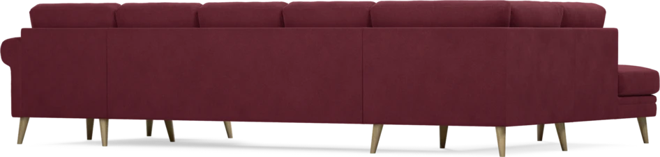 Eden - 3-sits soffa med divan vänster och schäslong höger - Röd