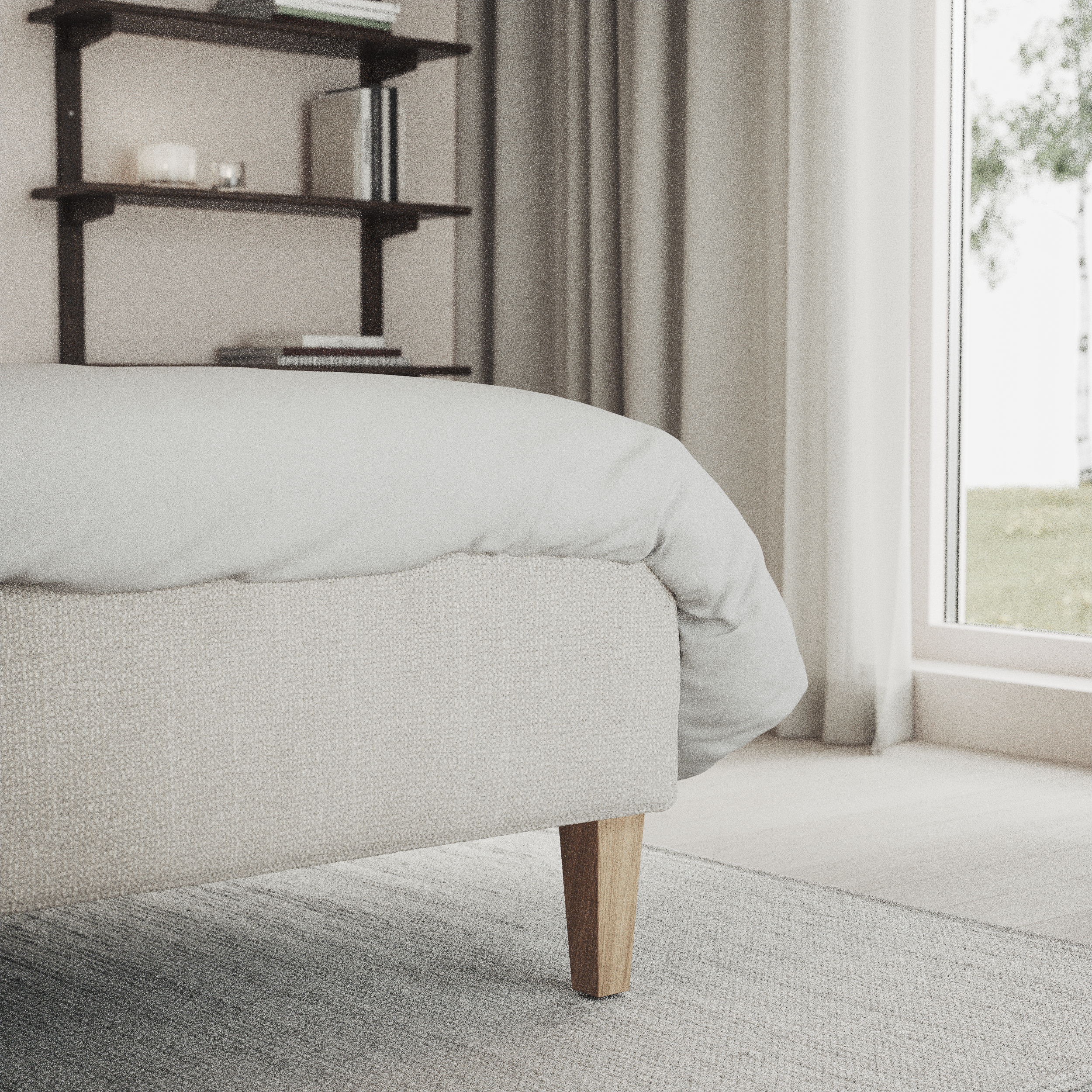 Delux Sense - Kontinentalsäng, enkelsäng 120 cm med bäddmadrass och sängben - inspiration