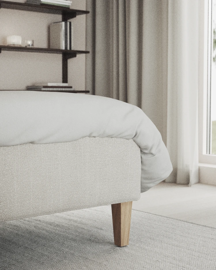 Delux Sense - Kontinentalsäng, enkelsäng 120 cm med bäddmadrass och sängben - inspiration