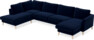 Bridge - 3-sits soffa med divan vänster och schäslong höger - Blå
