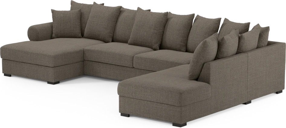 Town - 3-sits soffa med divan höger och schäslong vänster - Brun