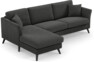 Eden - 2,5-sits soffa med schäslong - Svart