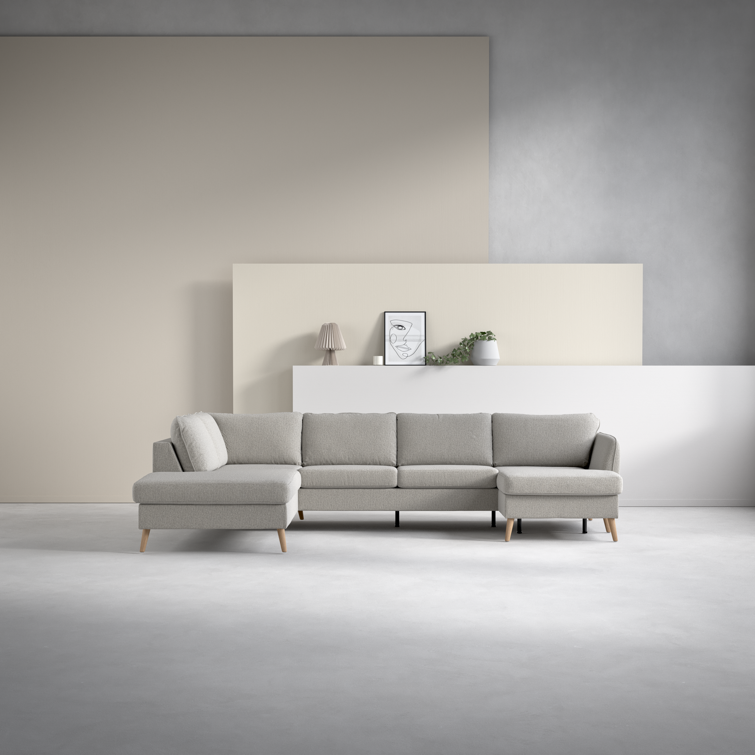 County, 3-sits soffa med divan vänster och schäslong höger