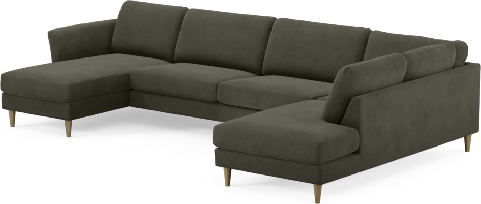 Bridge - 3-sits soffa med schäslong vänster och divan höger - Grå