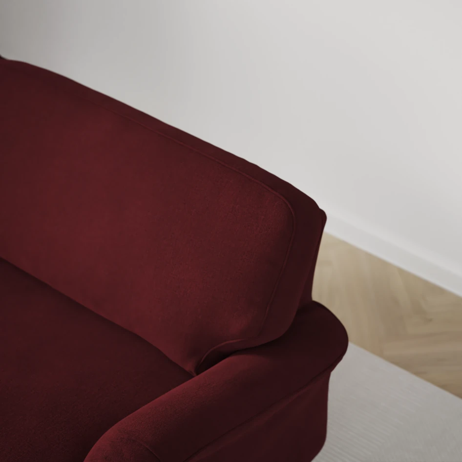 Oxford - 3-sits soffa svängd - Röd