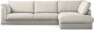 Cherrie Klädsel -  3-sits soffa med divan höger - Vit