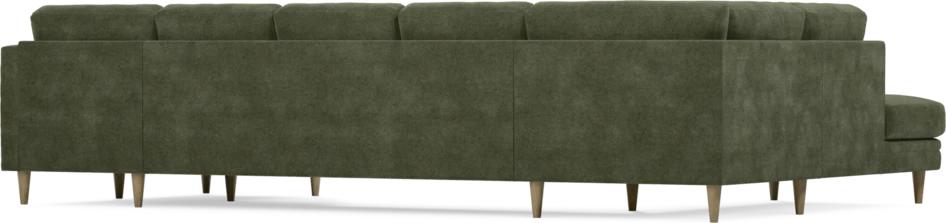 Eden - 3-sits soffa med divan vänster och schäslong höger - Grön