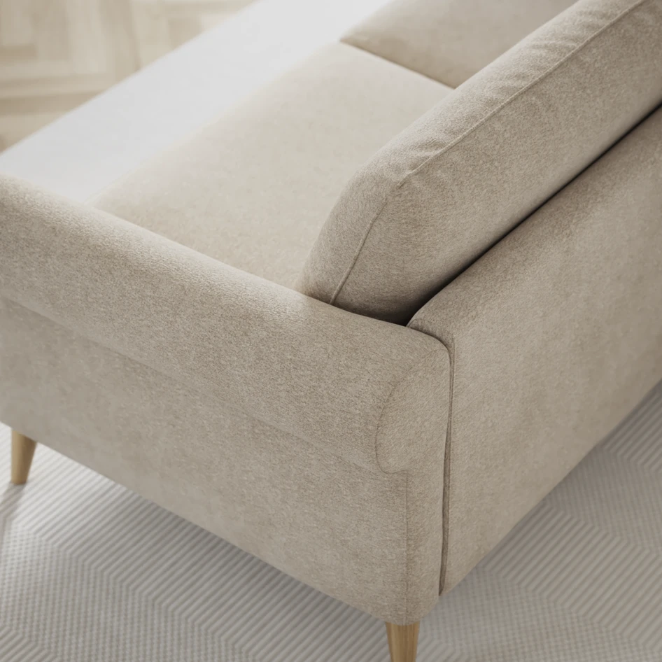 Bridge - 3-sits soffa svängd - Beige