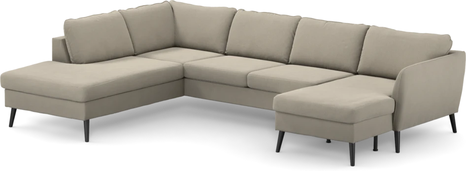 County - 3-sits soffa med divan vänster och schäslong höger - Grå