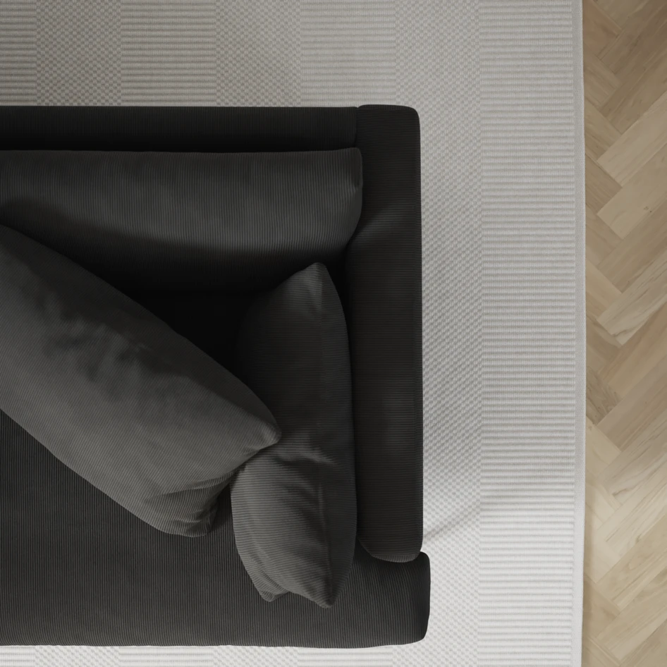 Harper - 3-sits soffa med divan höger - Grå