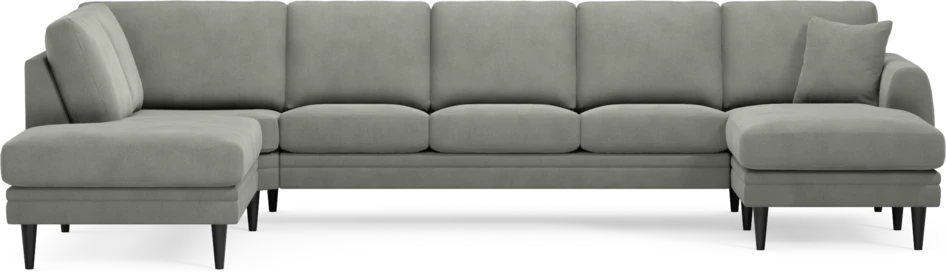 Eden - 3-sits soffa med divan vänster och schäslong höger - Grå