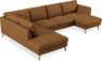 Madison Lux - 2-sits soffa med divan vänster och schäslong höger - Brun