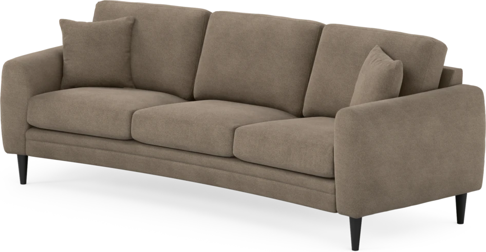 Eden - 3-sits soffa svängd - Brun