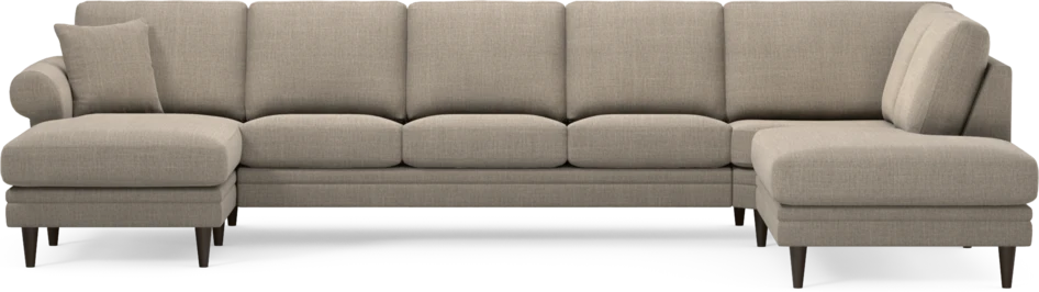 Eden - 3-sits soffa med schäslong vänster och divan höger - Beige
