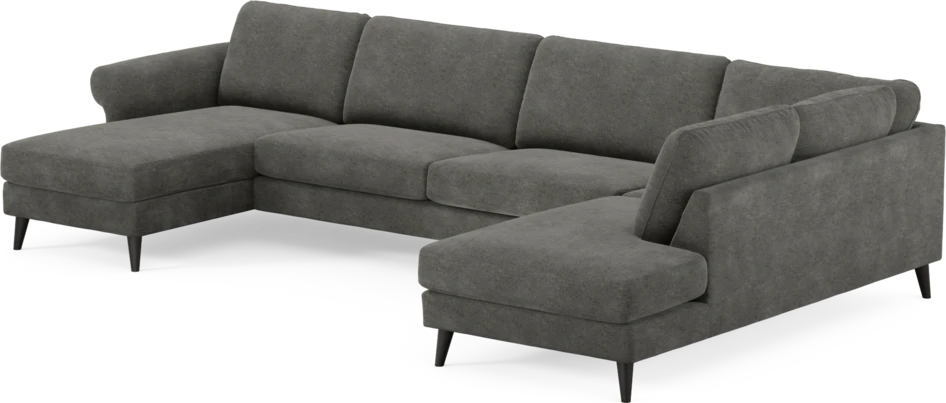 Bridge - 3-sits soffa med schäslong vänster och divan höger - Grå