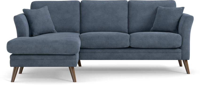 Eden - 2-sits soffa med schäslong - Blå