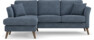 Eden - 2-sits soffa med schäslong - Blå