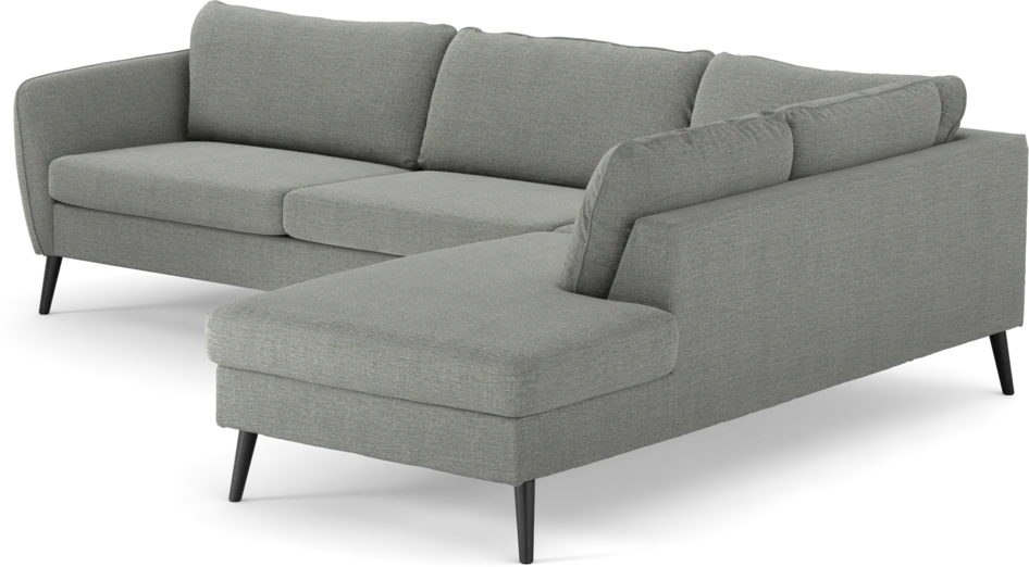 County - 2,5-sits soffa med divan höger - Grå