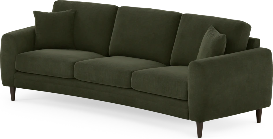 Eden - 3-sits soffa svängd - Grön
