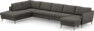 County - 4-sits soffa med divan vänster och schäslong höger - Brun