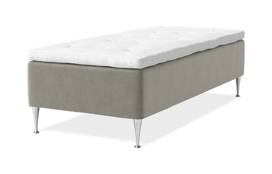 Dream Delux - Ramsäng, enkelsäng med bäddmadrass Sleep Delux vit  - Beige