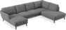 Madison - 2-sits soffa med schäslong vänster och divan höger - Vit