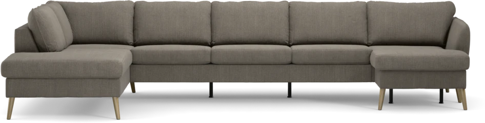 County - 4-sits soffa med divan vänster och schäslong höger - Brun
