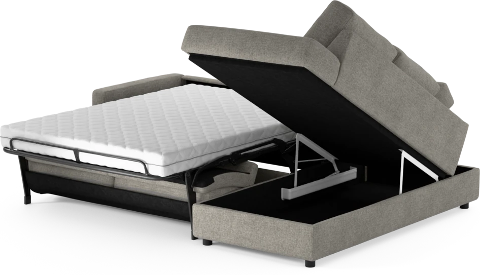 Lindö - Bäddsoffa 2,5-sits med divan - Grå