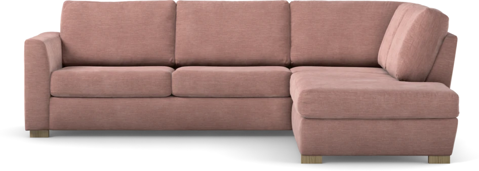 Friday - 2,5-sits soffa med divan höger - Rosa