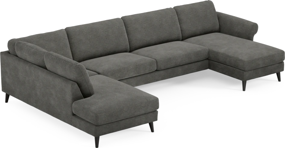 Bridge - 3-sits soffa med divan vänster och schäslong höger - Grå