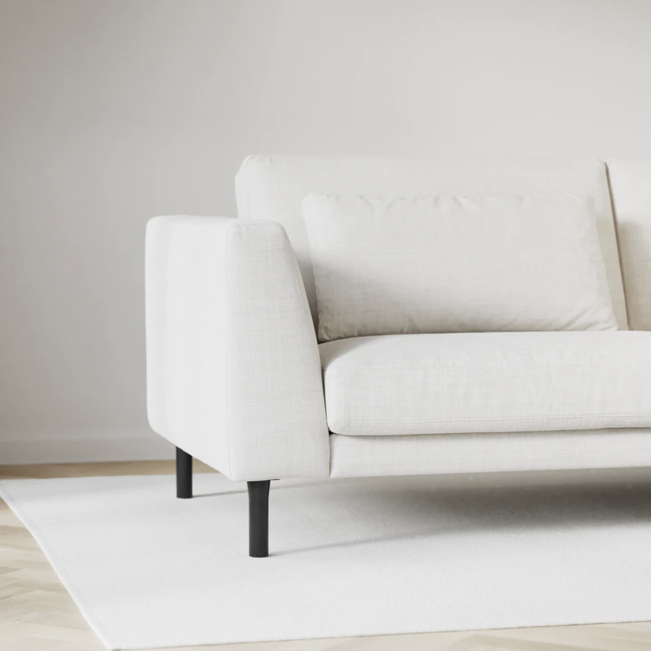 Willow - 4-sits soffa, hel dyna, fast klädsel - Beige
