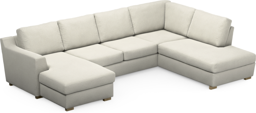 Friday - 3-sits soffa med schäslong vänster och divan höger - Vit