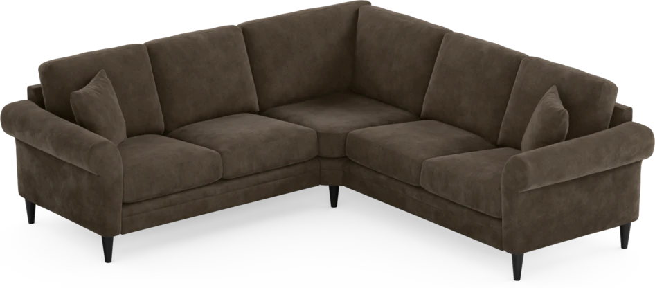 Eden - Hörnsoffa, 2+2-sits - Brun
