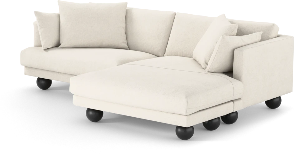 Harper - 4-sits med schäslong XL höger - Vit