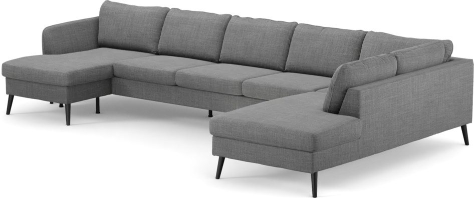 County - 4-sits soffa med schäslong vänster och divan höger - Grå