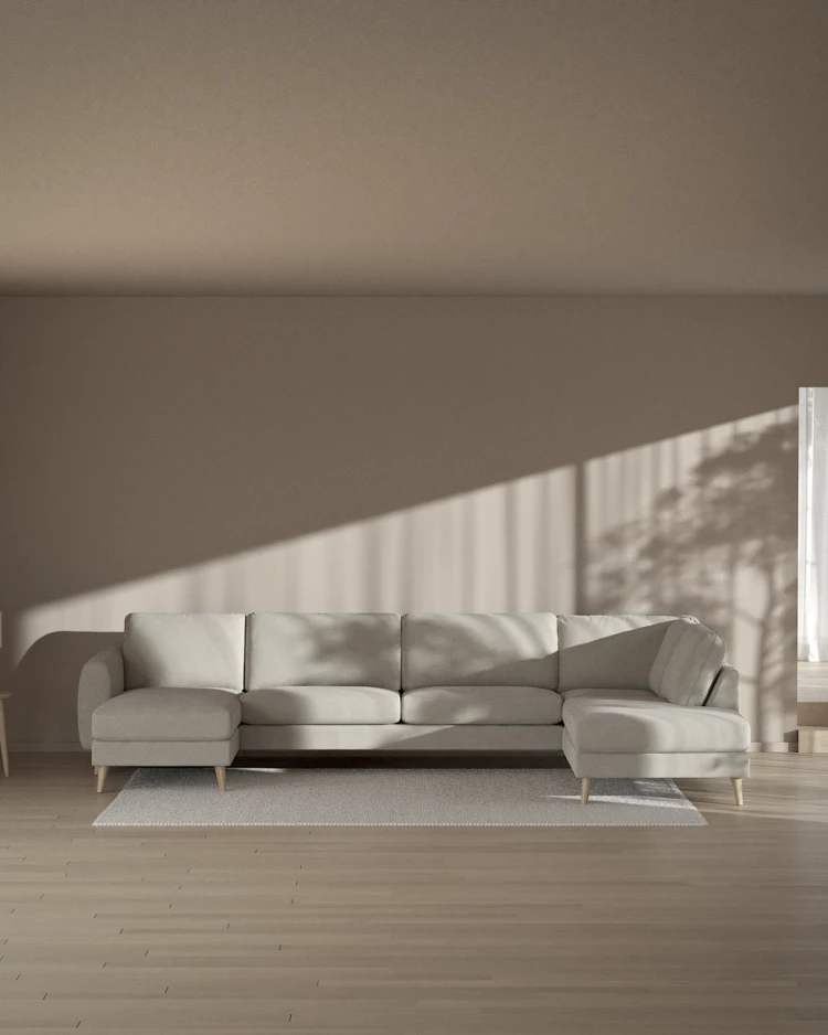Bridge - 3-sits soffa med schäslong vänster och divan höger - inspiration