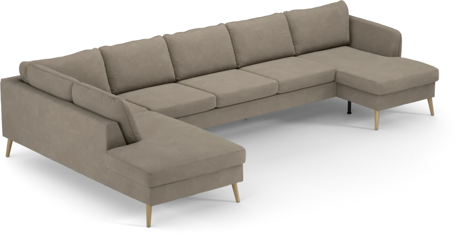County - 4-sits soffa med divan vänster och schäslong höger - Beige