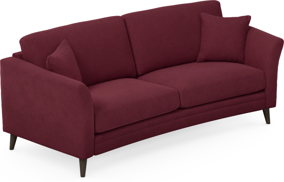 Eden - 2,5-sits soffa svängd - Röd