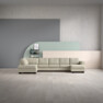 Nevada - 4-sits soffa med divan vänster och schäslong höger - Beige